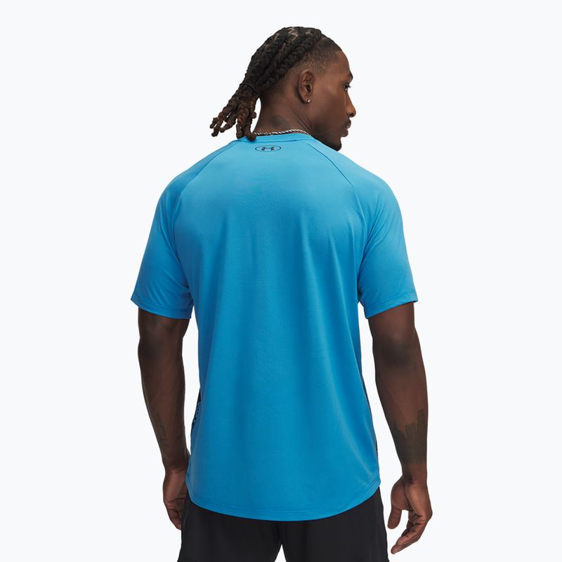 Tricou de antrenament pentru bărbați Under Armour Tech Fade ether blue/midnight navy/midnight navy 2