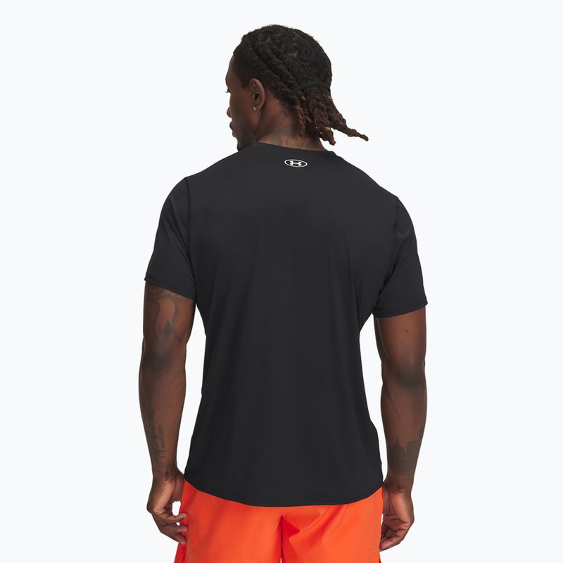 Tricou de antrenament pentru bărbați Under Armour HeatGear Fitted black/white 2