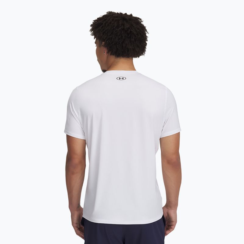 Tricou de antrenament pentru bărbați Under Armour HeatGear Fitted white/black 2