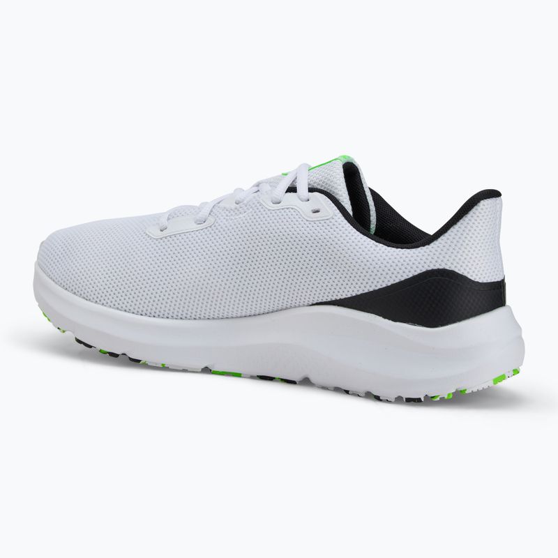 Încălțăminte de alergare pentru bărbați Under Armour Charged Pursuit 4 white/black/hyper green 3