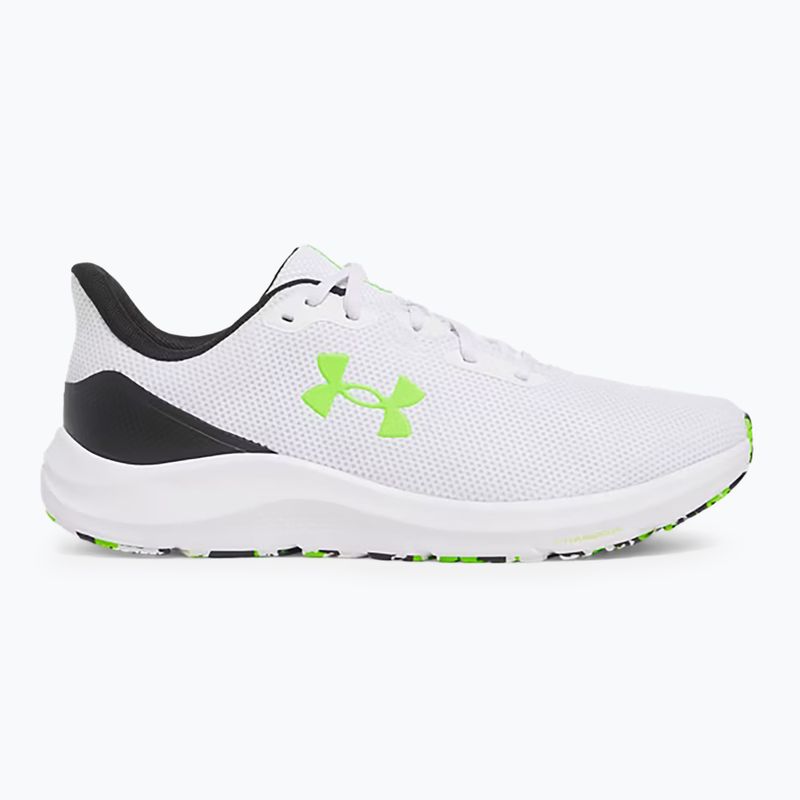 Încălțăminte de alergare pentru bărbați Under Armour Charged Pursuit 4 white/black/hyper green 8