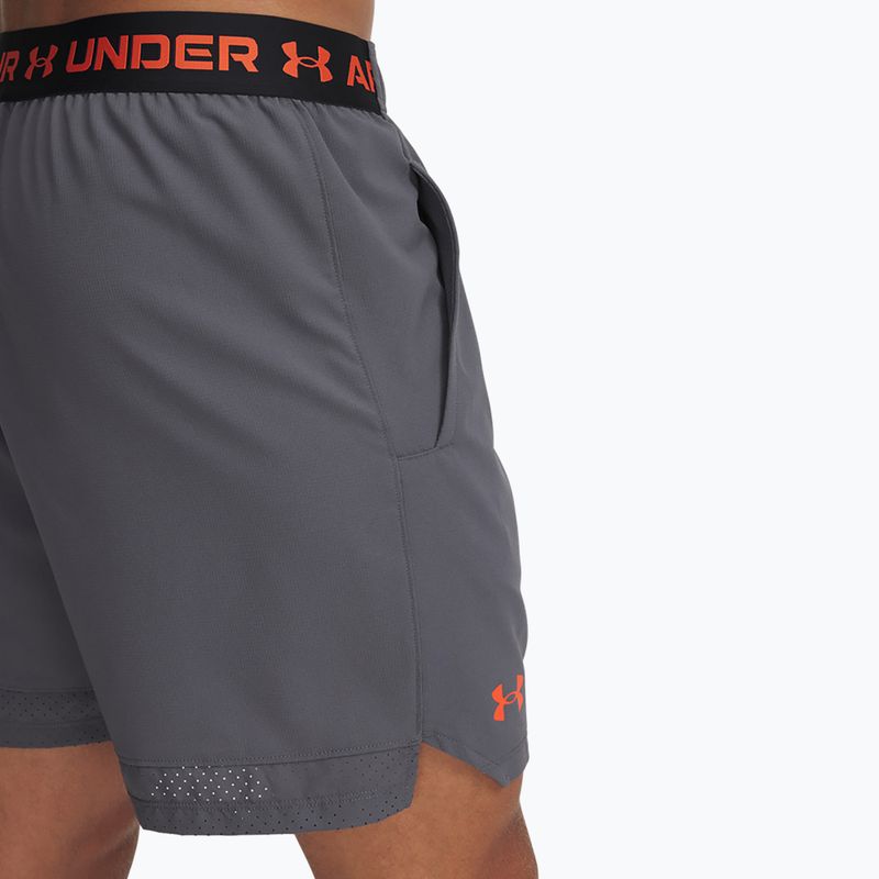 Pantaloni scurți de antrenament pentru bărbați Under Armour UA Vanish Woven 6in castlerock/fire/fire 4