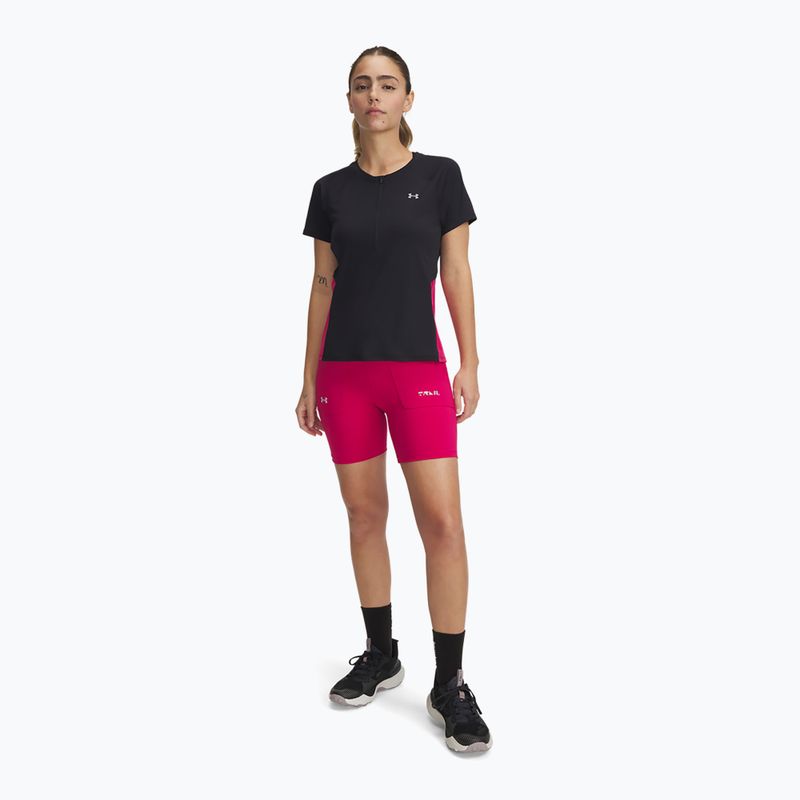 Pantaloni scurți pentru femei Under Armour Trail Run Fitted shaded fuchsia/black 6