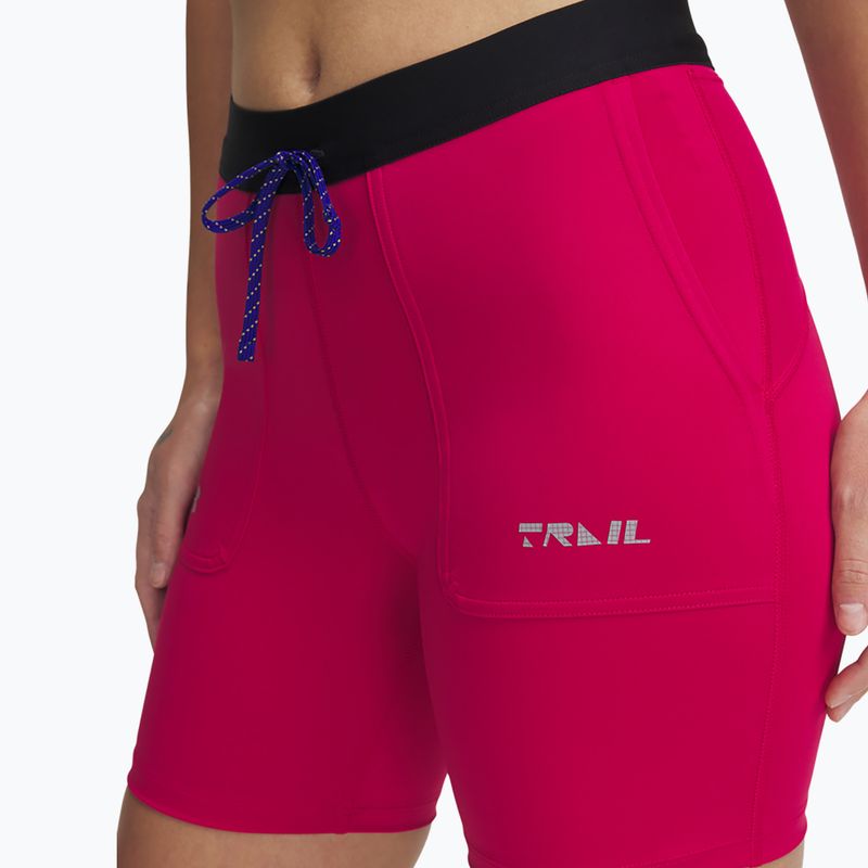 Pantaloni scurți pentru femei Under Armour Trail Run Fitted shaded fuchsia/black 8