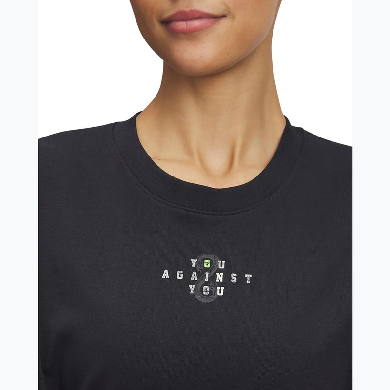 Tricou pentru femei Under Armour Project Rock Campus black/white clay/hyper green 3