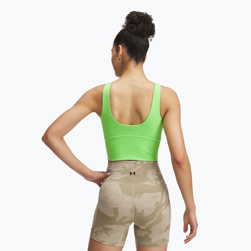 Sutien de antrenament  Under Armour Project Rock Fitted Bra Tank cyber green / cyber green 3