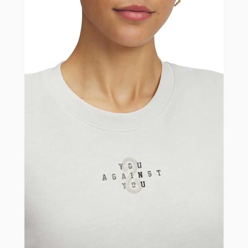 Tricou pentru femei Under Armour Project Rock Campus white clay/black 3