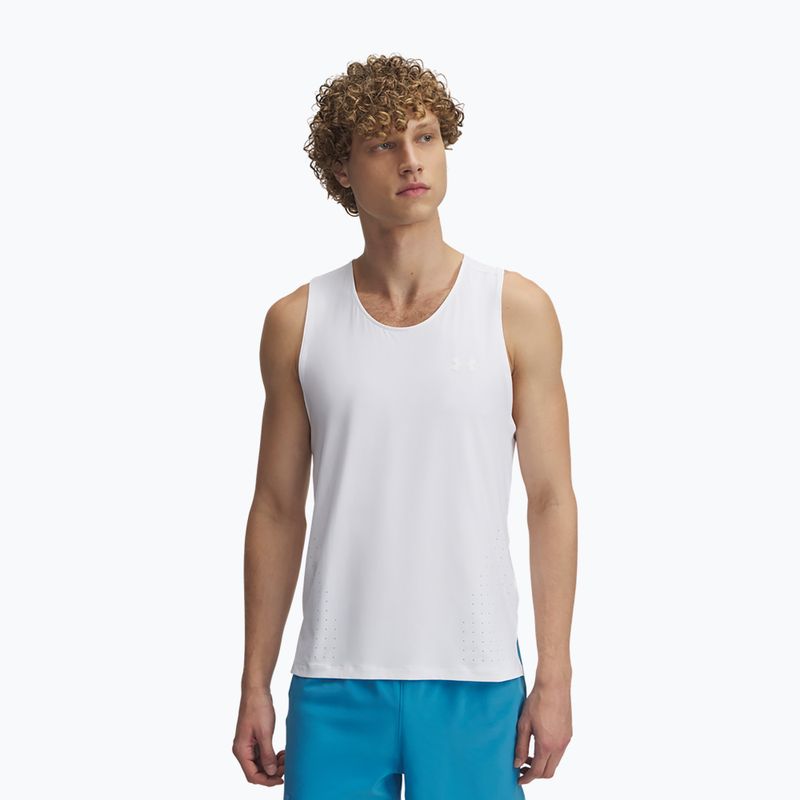 Tank top de alergare pentru bărbați Under Armour Launch Elite Singlet white/reflective