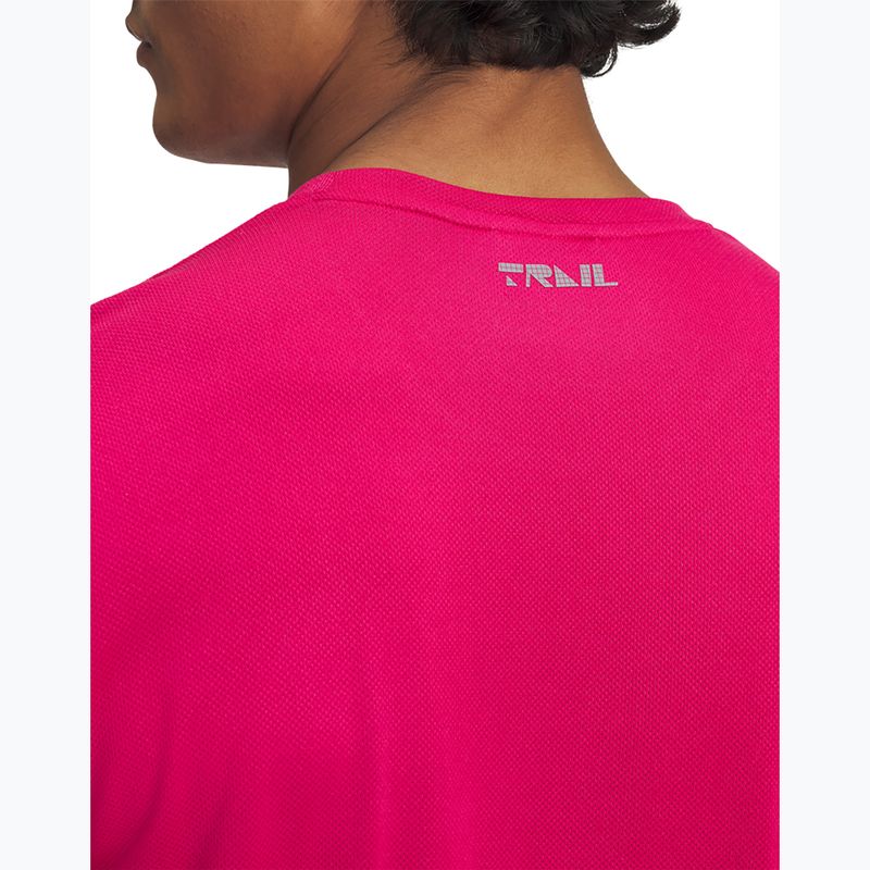 Tricou de alergare pentru bărbați Under Armour Trail Run shaded fuchsia/reflective 3