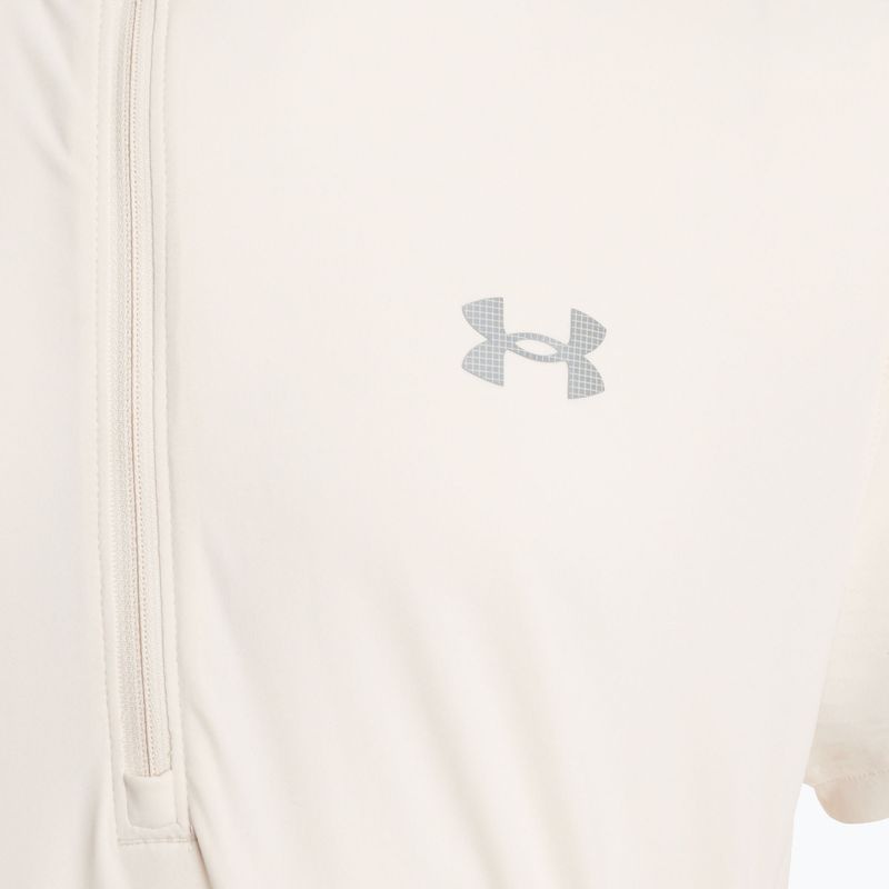 Tricou de alergare pentru bărbați Under Armour Trail Run Zip stone/noble gold/reflective 3