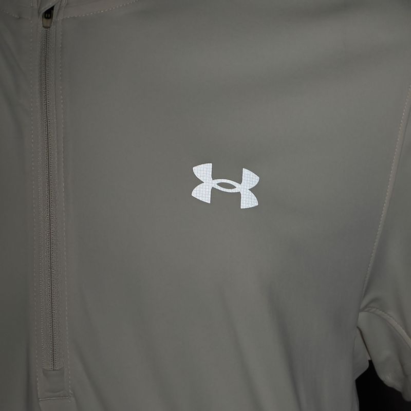 Tricou de alergare pentru bărbați Under Armour Trail Run Zip stone/noble gold/reflective 6