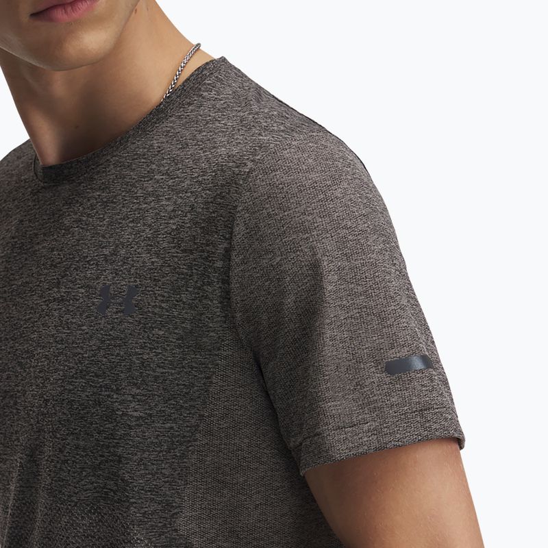 Tricou de alergare pentru bărbați Under Armour Seamless Stride gray dawn/reflective 3