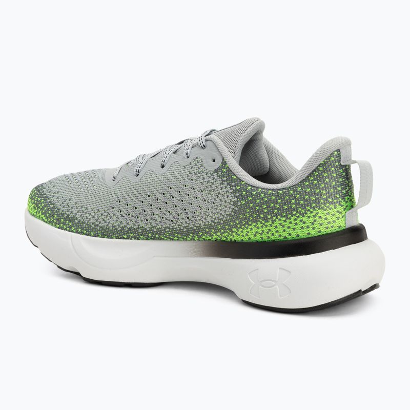Încălțăminte de alergare pentru bărbați Under Armour Infinite mod gray/hyper green/black 3