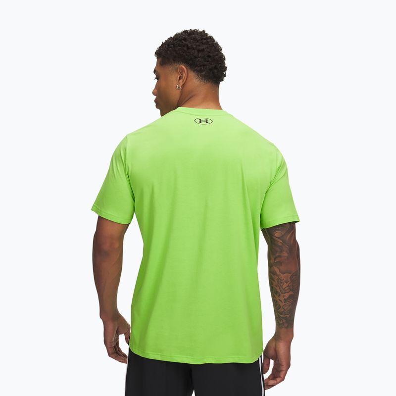 Tricou de antrenament pentru bărbați Under Armour Project Rock Payoff Graphic cyber green/black 2
