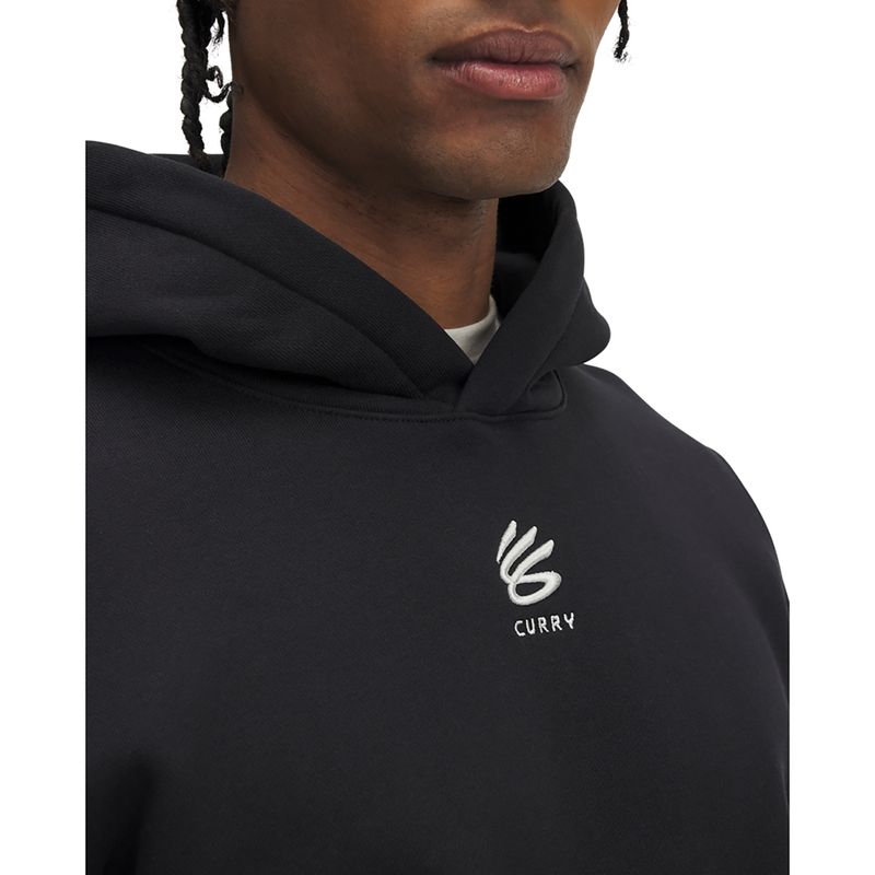 Hanorac pentru bărbați Under Armour Curry Splash Hoodie black / white clay 3