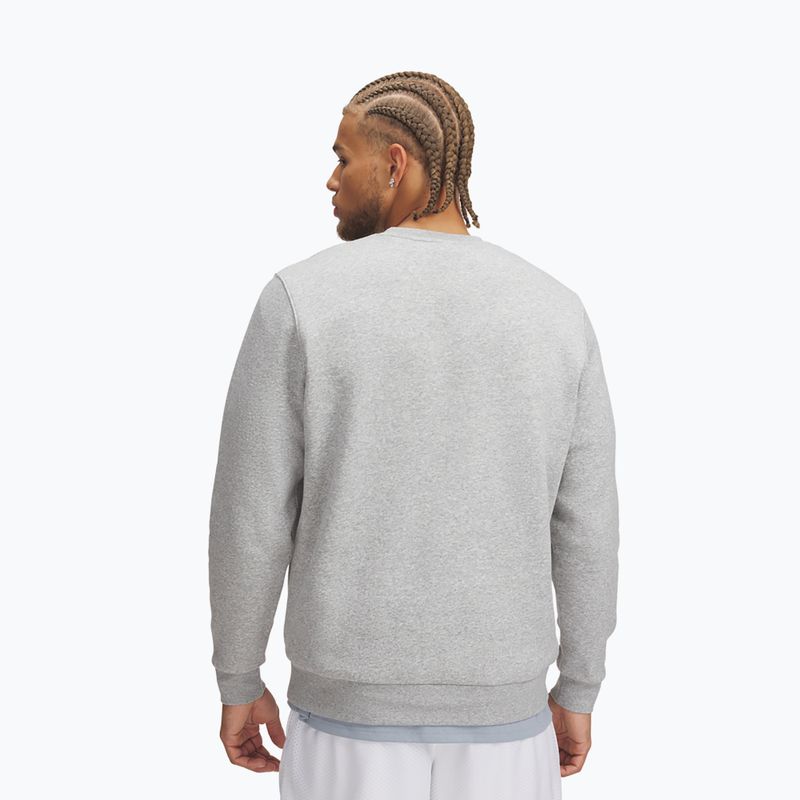 Bluză pentru bărbați Under Armour Essential Fleece Crew mod gray light heather/white 2