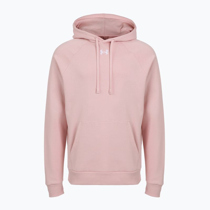 Hanorac pentru bărbați Under Armour Rival Fleece Hoodie prime pink/white 3
