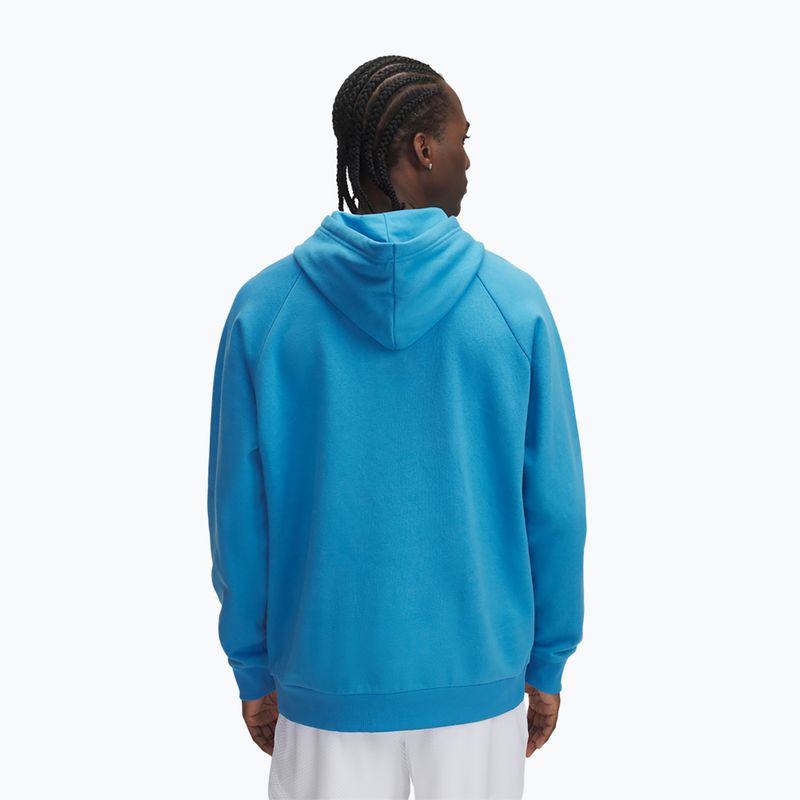 Bluză pentru bărbați Under Armour Rival Fleece Logo HD ether blue/blue topaz 2