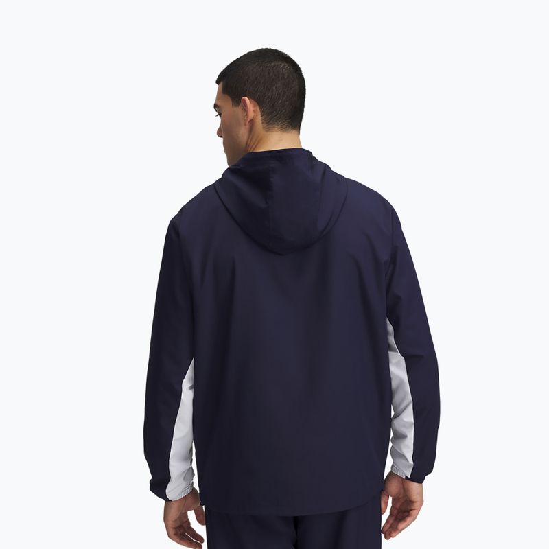 Geacă pentru bărbați Under Armour Rival Woven Windbreaker midnight navy/midnight navy/white 2