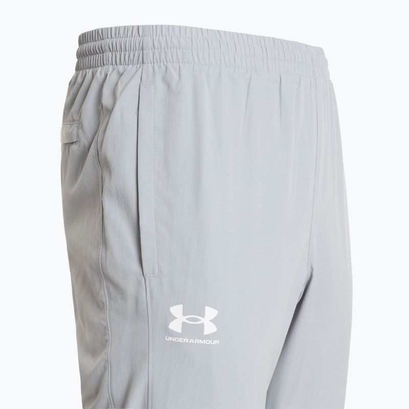 Pantaloni pentru bărbați Under Armour Rival Woven Windbreaker Pant mod gray/mod gray/white 3