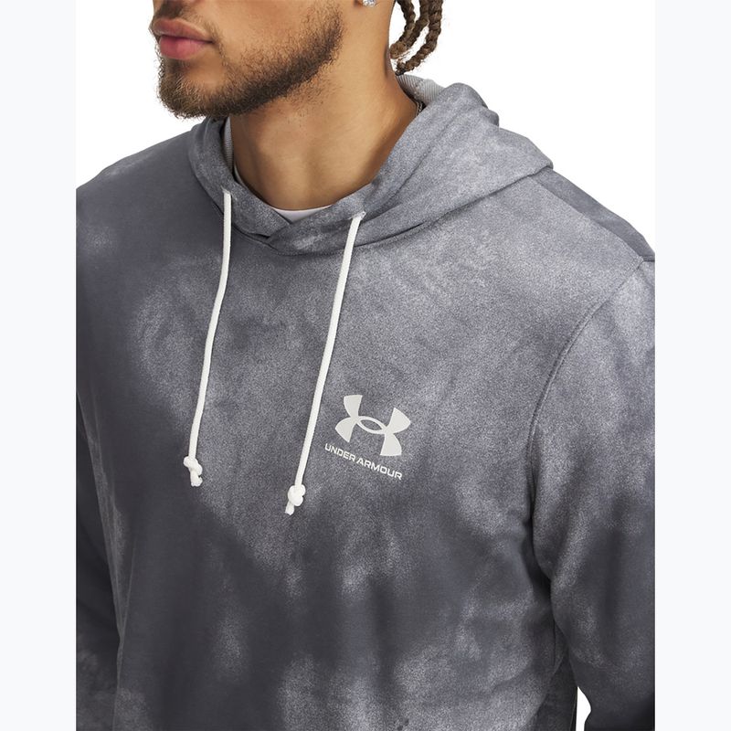 Bluză pentru bărbaț Under Armour Rival Terry Printed castlerock/onyx white 3