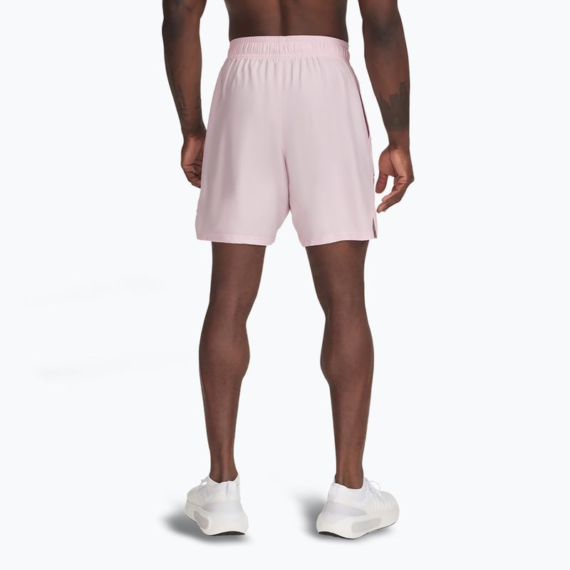 Pantaloni scurți de antrenament pentru bărbați Under Armour Woven Wordmark prime pink/black 3