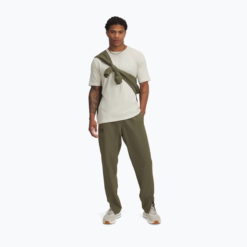 Pantaloni de antrenament pentru bărbați Under Armour Rival Woven Windbreaker Pant marine od green/marine od green/black 2