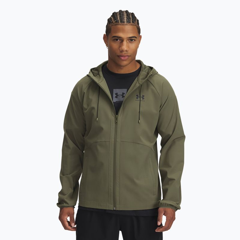 Geacă de antrenament Under Armour Vibe Woven marine od green/black