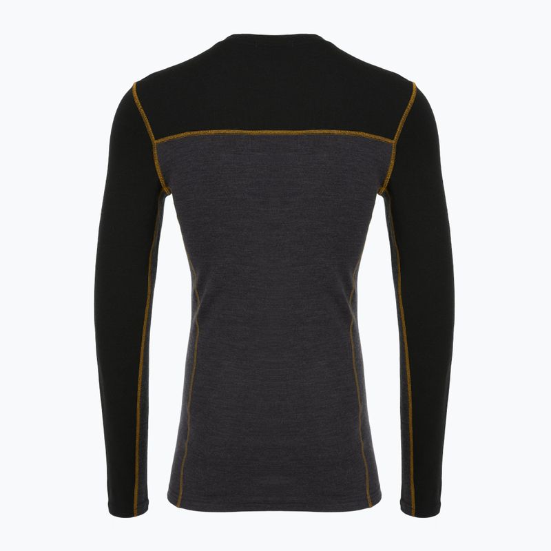 Longsleeve termoactiv pentru bărbați Smartwool Classic Thermal Merino Base Layer Colorblock Crew Boxed charcoal/honey gold 5