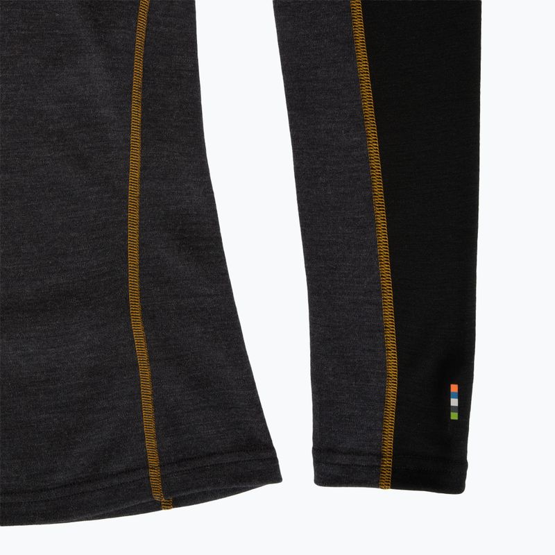 Longsleeve termoactiv pentru bărbați Smartwool Classic Thermal Merino Base Layer Colorblock Crew Boxed charcoal/honey gold 7