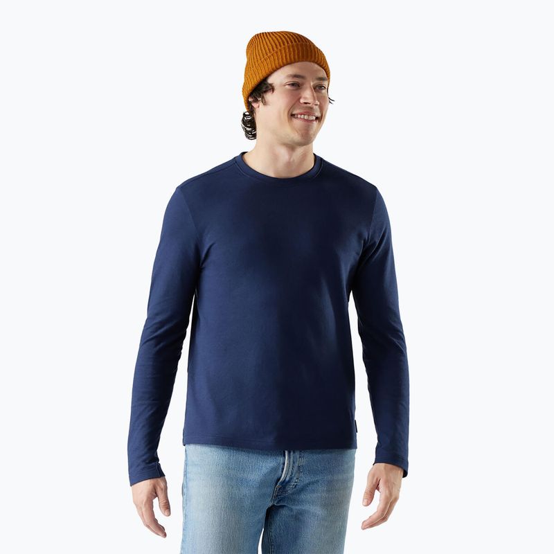Longsleeve de trekking pentru bărbați Smartwool Perfect Crew deep navy