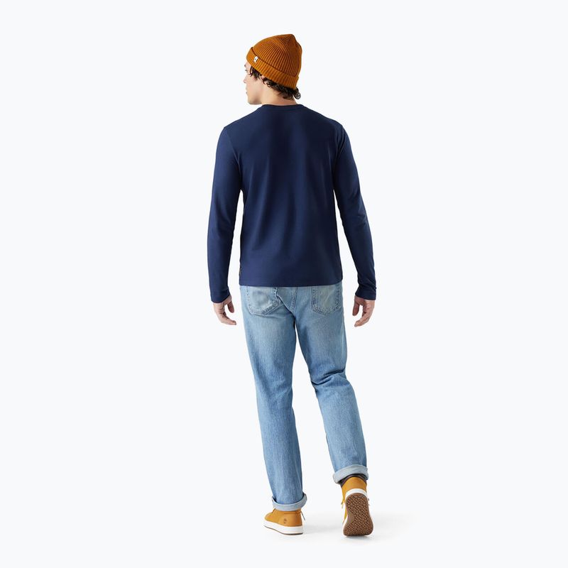 Bluză de trekking cu mâneci lungi pentru bărbați Smartwool Perfect Crew deep navy 2