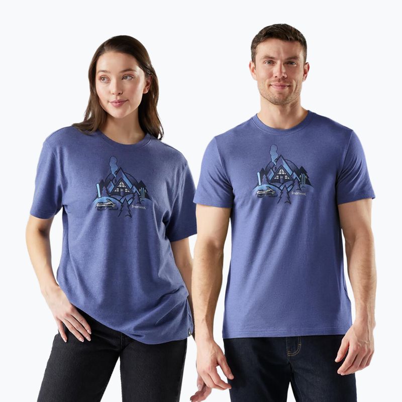 Tricou de trekking pentru bărbați Smartwool Alpine A-Frame Graphic Tee nightfall blue 2