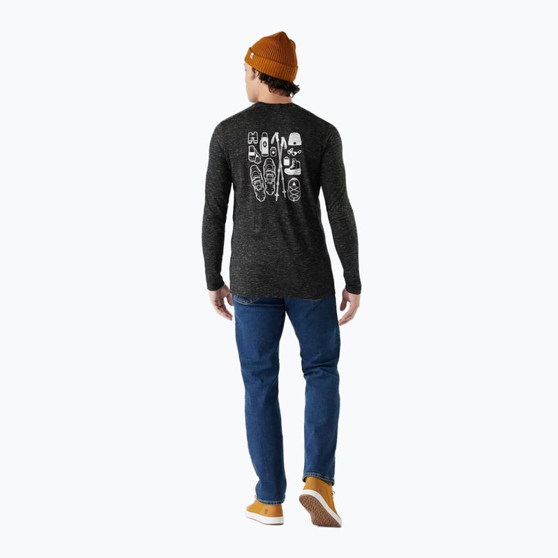Longsleeve pentru bărbați Smartwool Merino Hemp Blend Gear Up Graphic black heather 2
