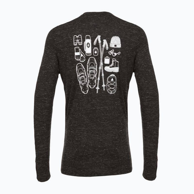 Longsleeve pentru bărbați Smartwool Merino Hemp Blend Gear Up Graphic black heather 4