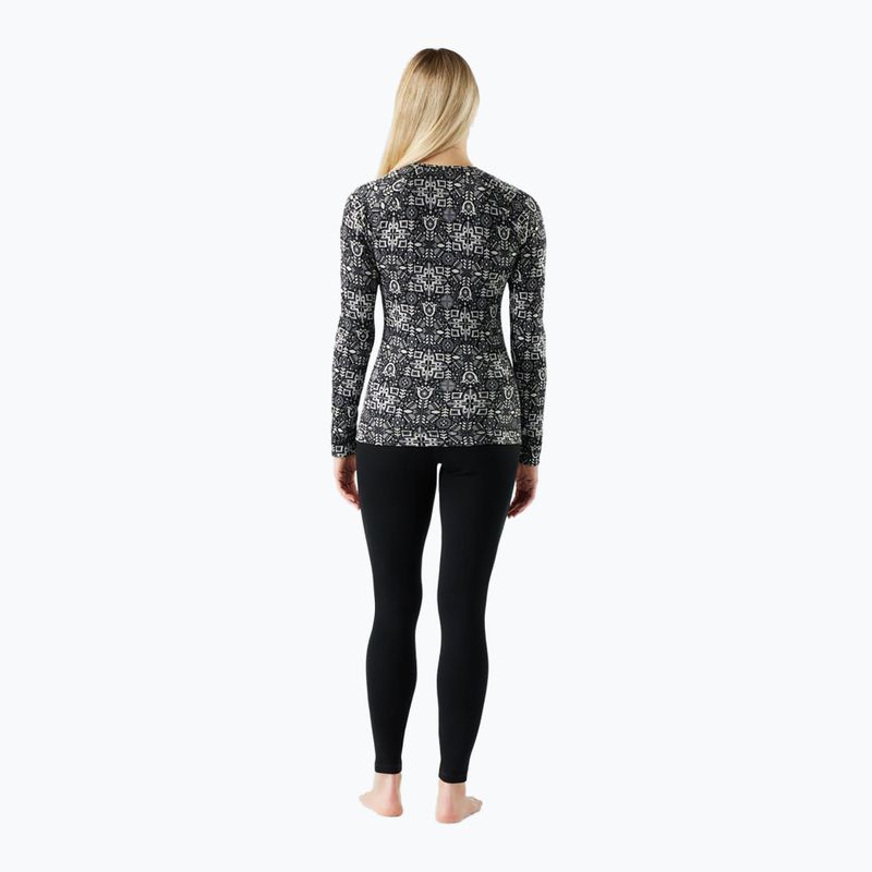 Bluză termică pentru femei Smartwool Merino 250 Baselayer Crew Boxed black deco floral 2