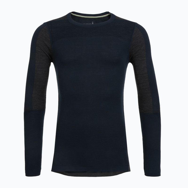 Bluză termică cu mâneci lungi pentru bărbați Smartwool Intraknit Thermal Merino Baselayer Colorblock Crew deep navy/charcoal
