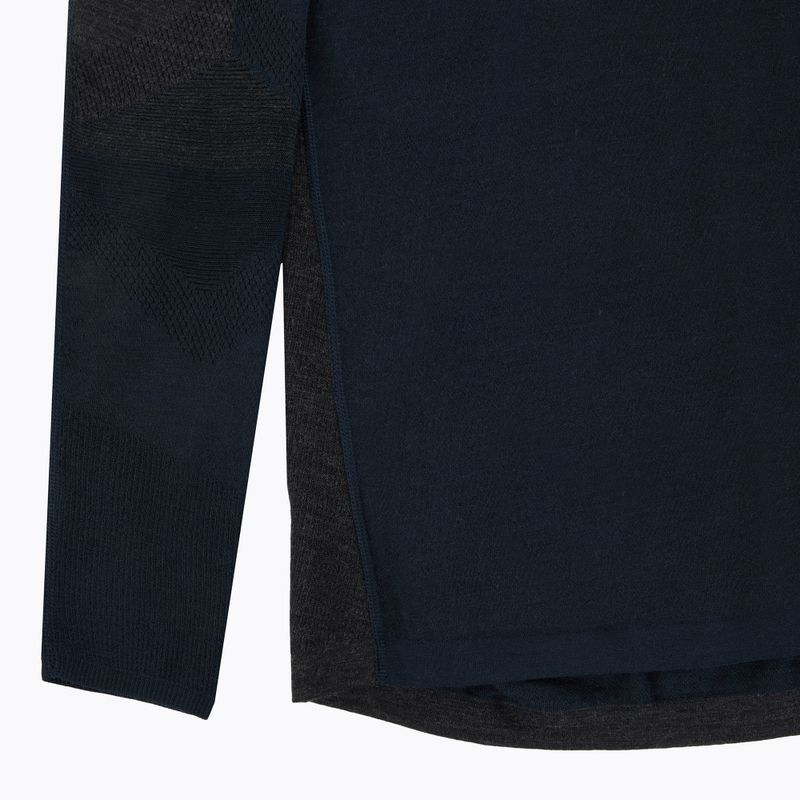 Bluză termică cu mâneci lungi pentru bărbați Smartwool Intraknit Thermal Merino Baselayer Colorblock Crew deep navy/charcoal 3