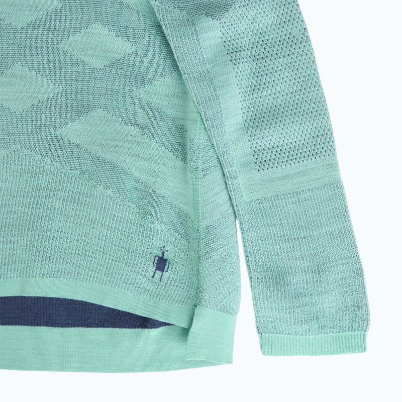 Bluză termică pentru femei cu mânecă lungă Smartwool Intraknit Thermal Merino Baselayer Crew Pacific Blue/Nightfall Blue 4