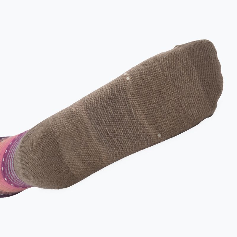 Șosete pentru femei Smartwool Everyday Stitch Stripe Crew fossil/purple 4