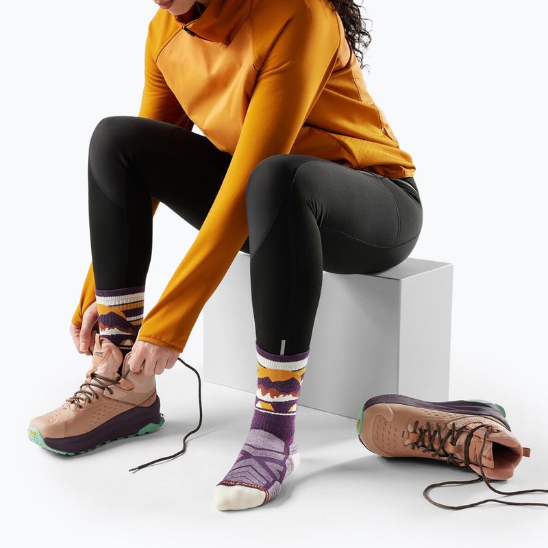 Șosete pentru femei Smartwool Hike Light Cushion New Pattern Crew prple ris 2