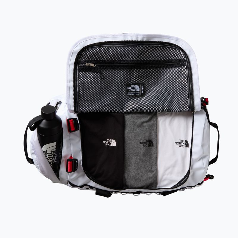 Geantă de voiaj The North Face Base Camp Duffel M 71 l alb/negru/roșu înălțime 4
