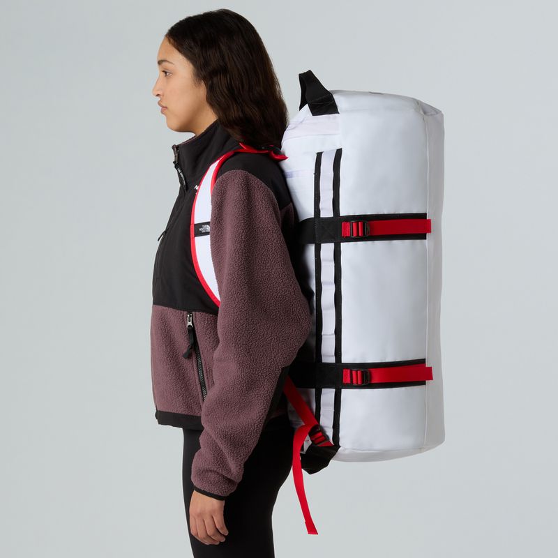 Geantă de voiaj The North Face Base Camp Duffel M 71 l alb/negru/roșu înălțime 6