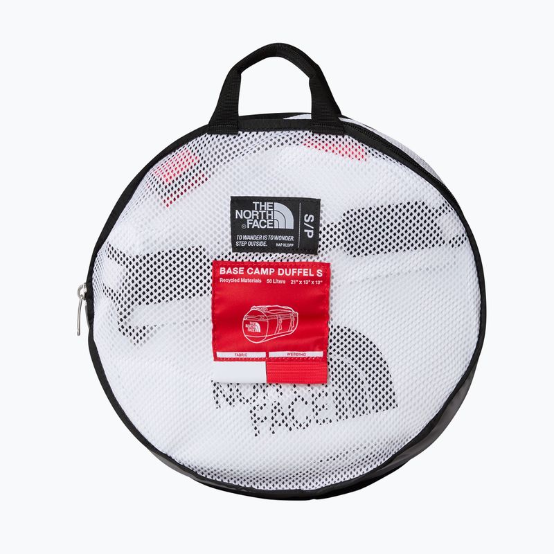 Geantă de voiaj The North Face Base Camp Duffel S 50 l alb/negru/roșu înălțime 2