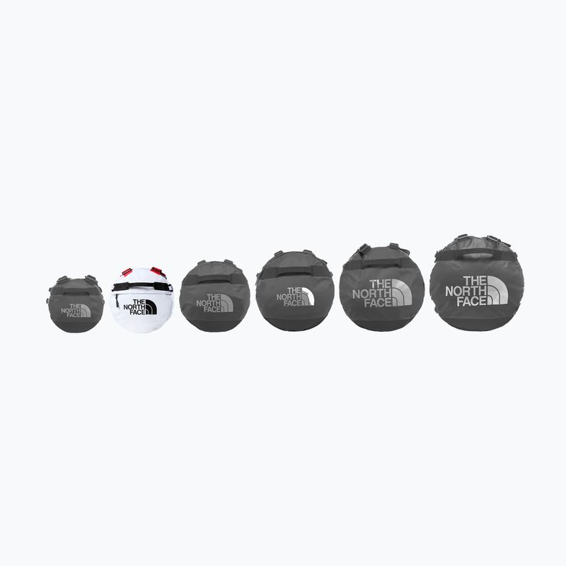 Geantă de voiaj The North Face Base Camp Duffel S 50 l alb/negru/roșu înălțime 5