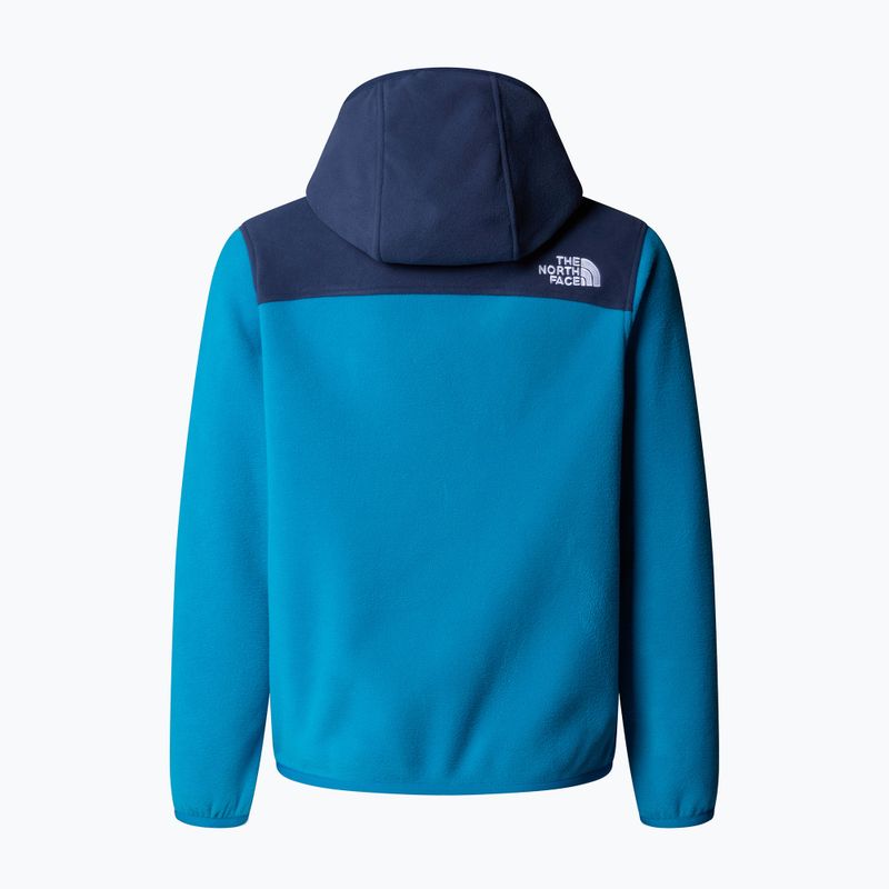Bluză fleece pentru copii The North Face Teen Glacier Full Zip Hoodie dusk blue/summit navy 2
