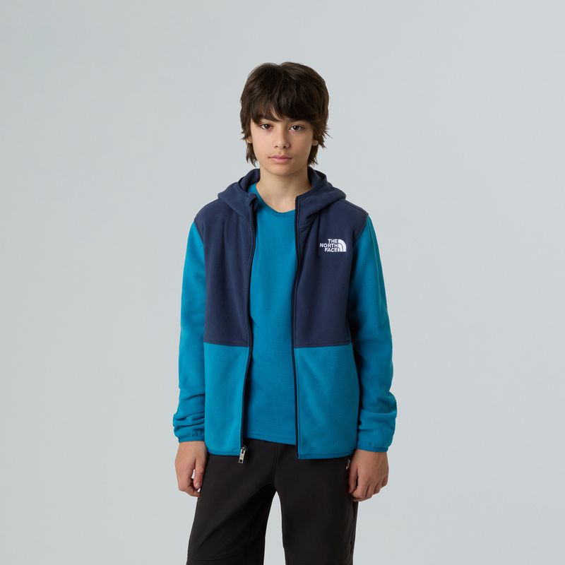 Bluză fleece pentru copii The North Face Teen Glacier Full Zip Hoodie dusk blue/summit navy 6