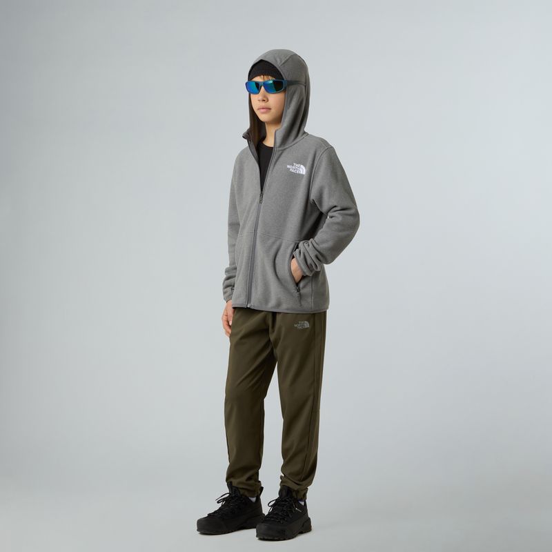 Bluză fleece pentru copii The North Face Teen Glacier Full Zip Hoodie mid grey heather 4