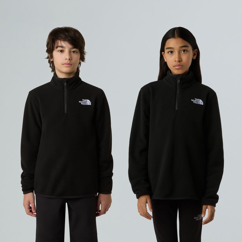 Bluză fleece pentru copii The North Face Teen Glacier 1/4 Zip black 3