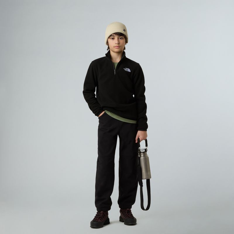 Bluză fleece pentru copii The North Face Teen Glacier 1/4 Zip black 4